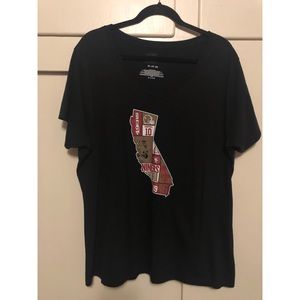 Women’s SF 49ers Jimmy Garoppolo V-Neck Tshirt 2XL